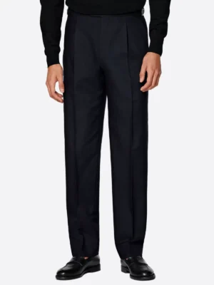 SuitsHeritage Men's Navy Straight Fit Pant