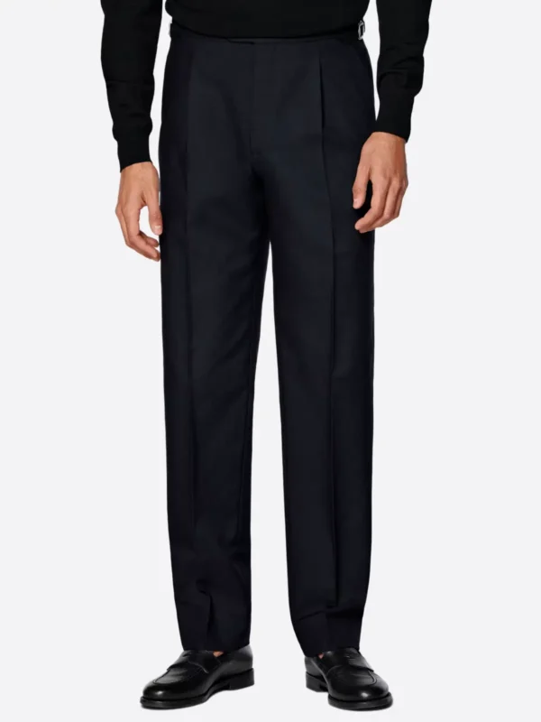 SuitsHeritage Men's Navy Straight Fit Pant