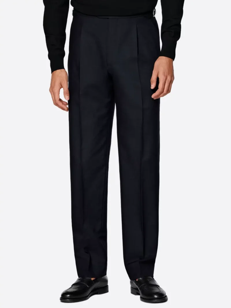 SuitsHeritage Men's Navy Straight Fit Pant