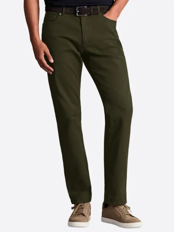 SuitsHeritage Men's Olive Straight Fit Jeans