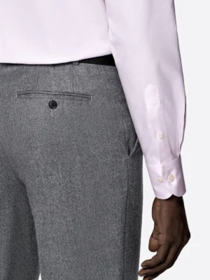 SuitsHeritage Men's Solid Pink Cotton Shirt Sleeves