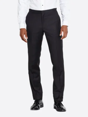 SuitsHeritage Men’s Black Solid Big & Tall 2 Piece Tuxedo Pant