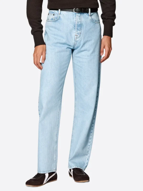 SuitsHeritage Men's Sky Blue Straight Fit Jeans