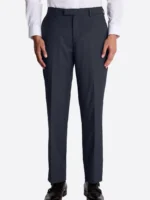 SuitsHeritage Men's Solid Dark Grey Regular Fit 3 Piece Suits Pant