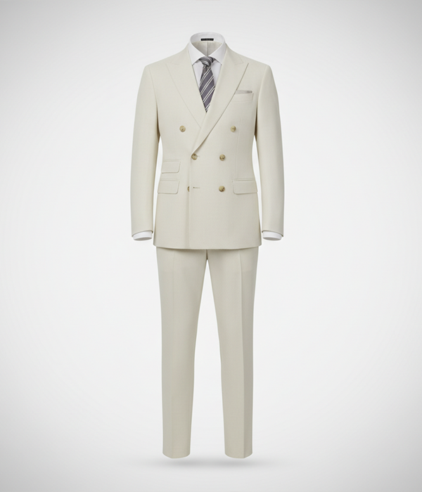 Norfield Polyester Solid White Suit