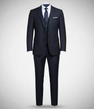 Norfield Solid Dark Navy Polyester Suit