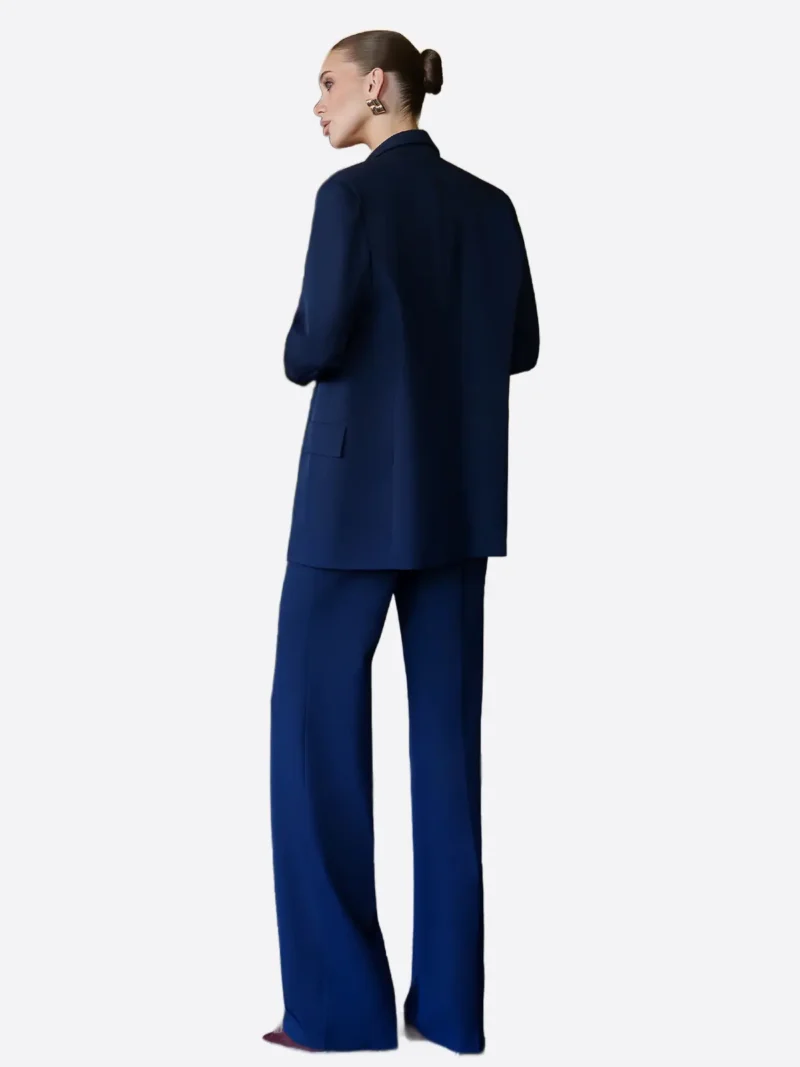 SHop The SuitsHeritage Women’s Solid Navy Double Breasted Oversized 3 Piece Suit