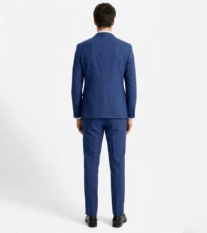 Shop The Ashford Cotton Textured Blue Suit