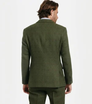 Shop The Bellington Tweed Windowpane Green Suit