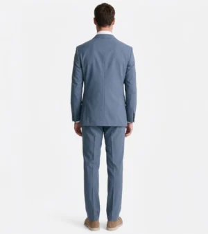 Shop The Brighton Cotton Blue Solid Suit
