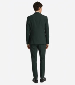 Shop The Brighton Cotton Dark Green Solid Suit