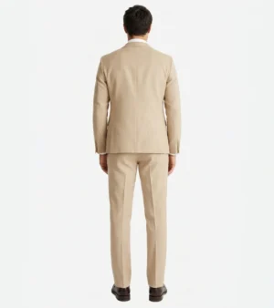 Shop The Brighton Cotton Solid Camel Suit