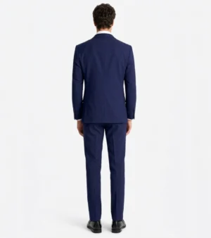 Shop The Brighton Cotton Solid Dark Blue Suit