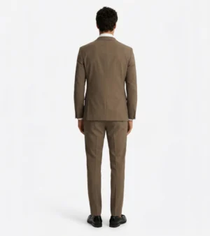 Shop The Brighton Cotton Solid Dark Camel Suit
