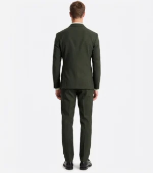 Shop The Brighton Cotton Solid Dark Green Suit