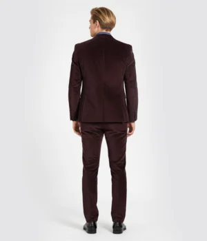 Shop The Bromley Corduroy Solid Burgundy Suit