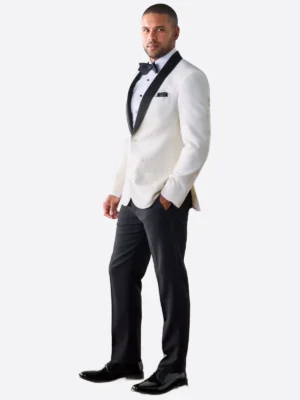 Shop The SuitsHeritage Men’s White Solid Big & Tall 2 Piece Tuxedo