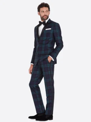Shop The SuitsHeritage Men’s Check Tartan Slim Fit 2 Piece Tuxedo