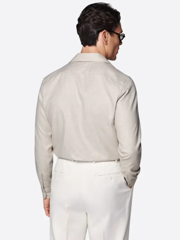 Shop The SuitsHeritage Men's Solid Beige Cotton Casual Shirt