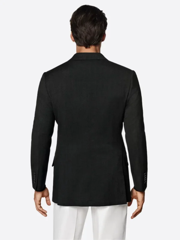 Shop The SuitsHeritage Men's Black Herringbone Double Breasted Tailored Fit Blazer