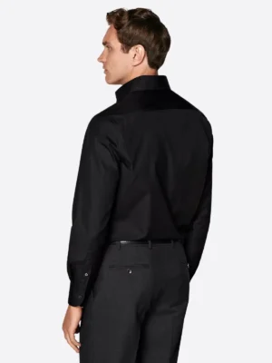 Shop The SuitsHeritage Men's Solid Black Cotton Shirt
