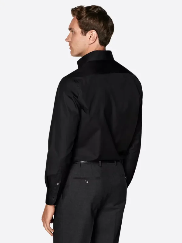Shop The SuitsHeritage Men's Solid Black Cotton Shirt