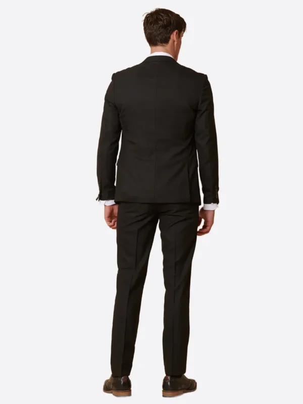Shop The SuitsHeritage Men's Black Solid Relaxed Fit 3 Piece Suit