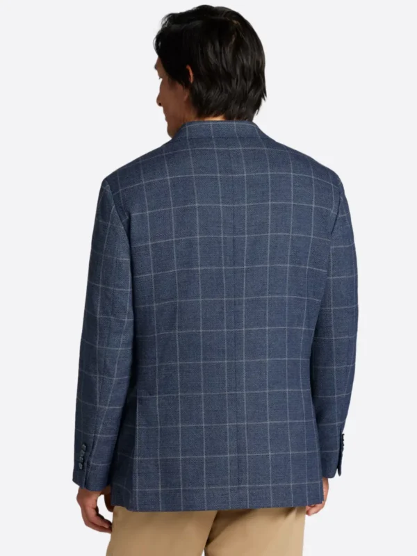Shop The SuitsHeritage Men's Check Blue Slim Fit Sport Coat