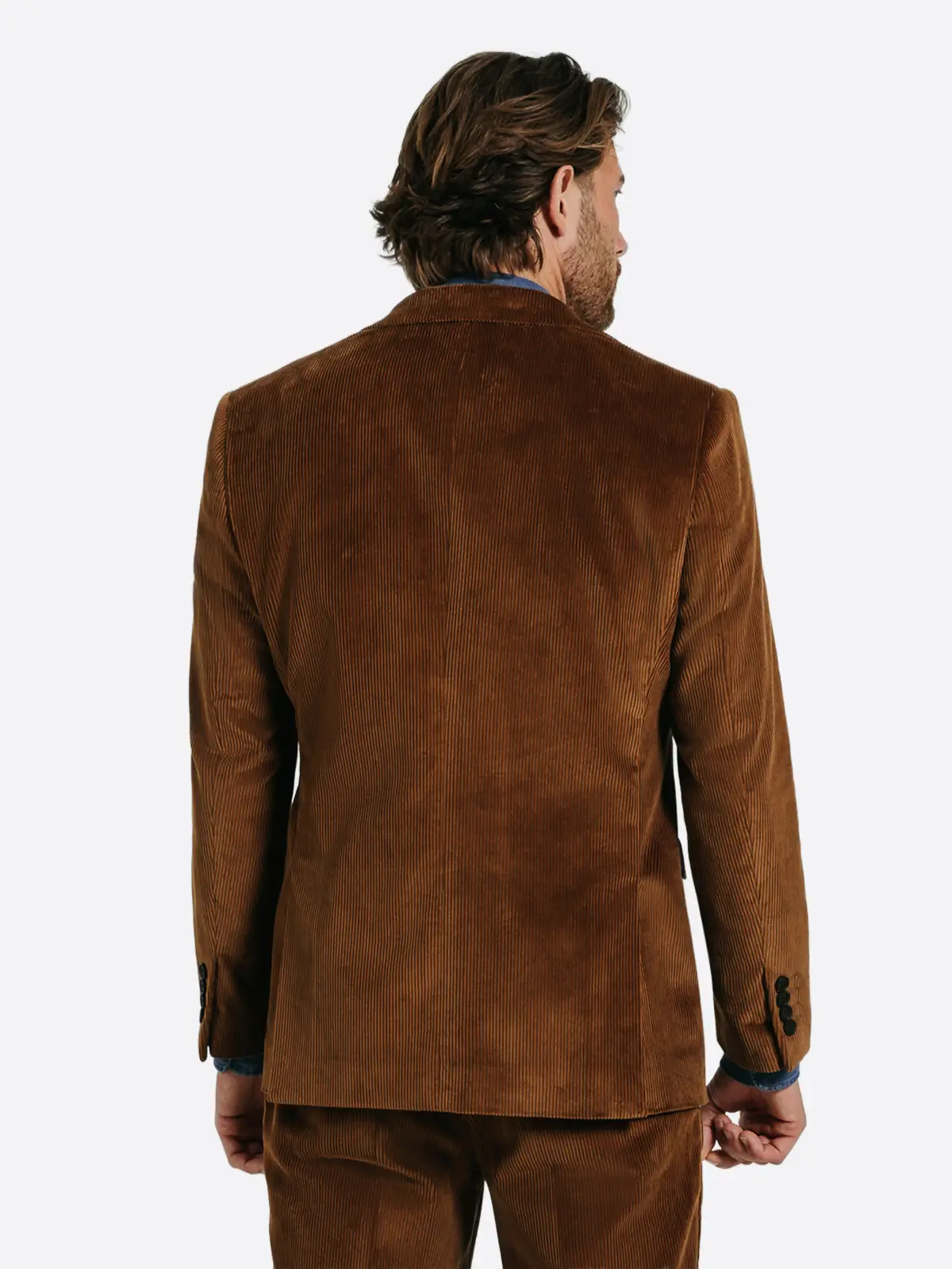 Shop The SuitsHeritage Men's Brown Corduroy Regular Fit 3 Piece Suit