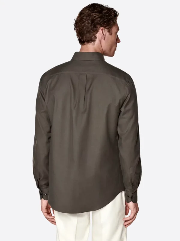 Shop The SuitsHeritage Men's Solid Brown Cotton Shirt