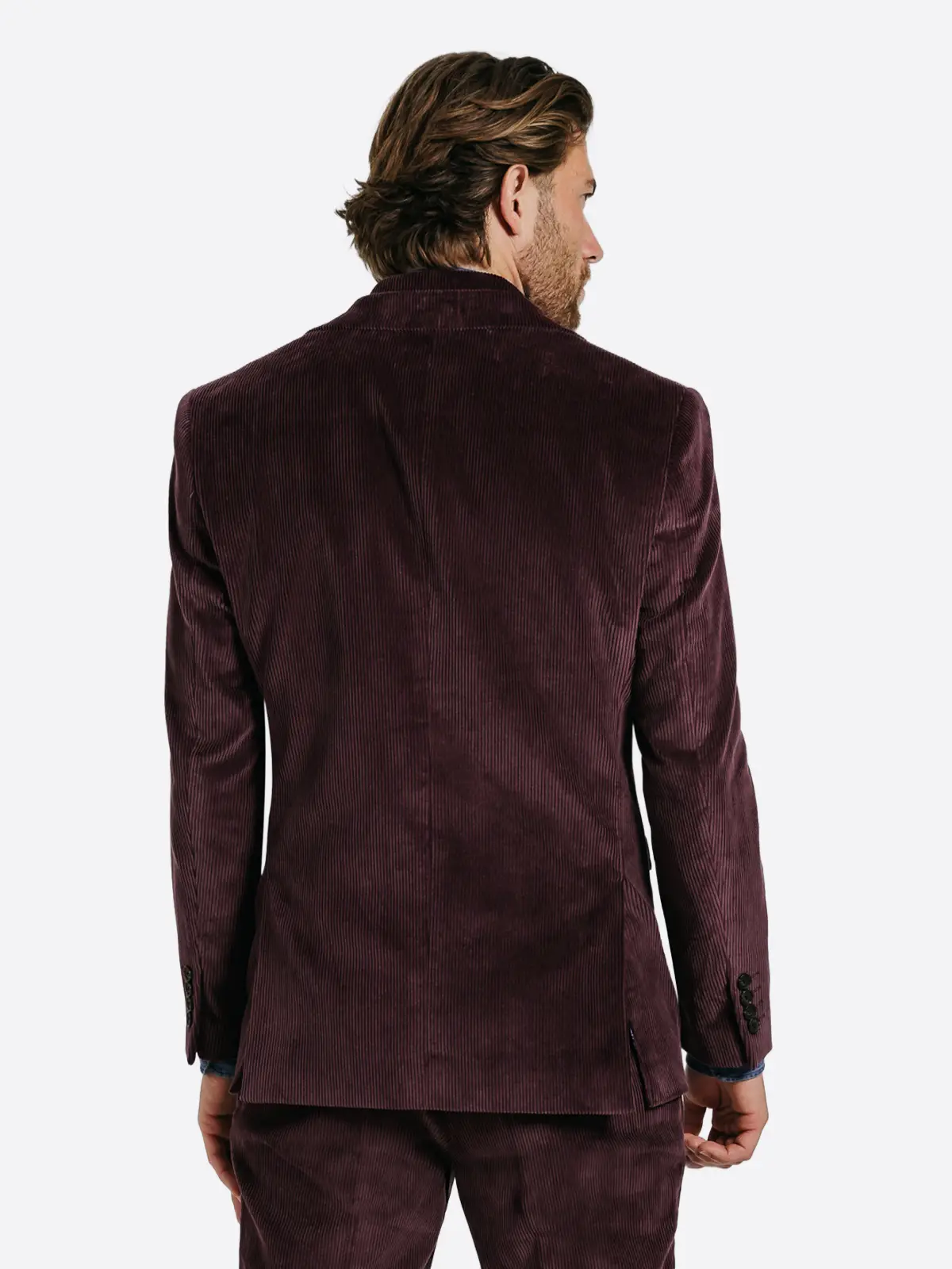 Shop The SuitsHeritage Men's Burgundy Corduroy Relaxed Fit 3 Piece Suit