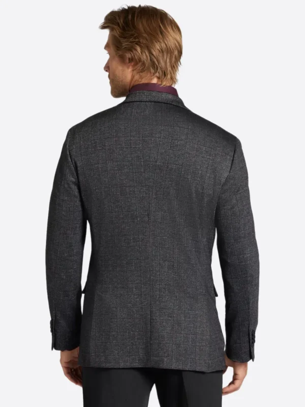 Shop The SuitsHeritage Men's Plaid Charcoal Regular Fit Sport Coat
