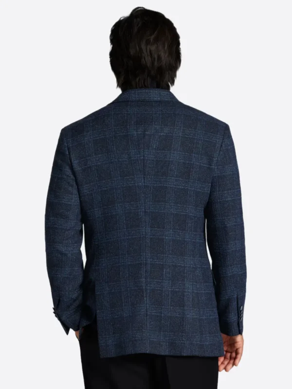 Shop The SuitsHeritage Men's Plaid Dark Blue Slim Fit Sport Coat