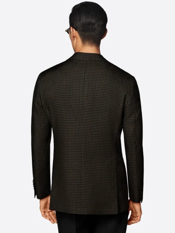 Shop The SuitsHeritage Men’s Dark Brown Houndstooth Tailored Fit Blazer