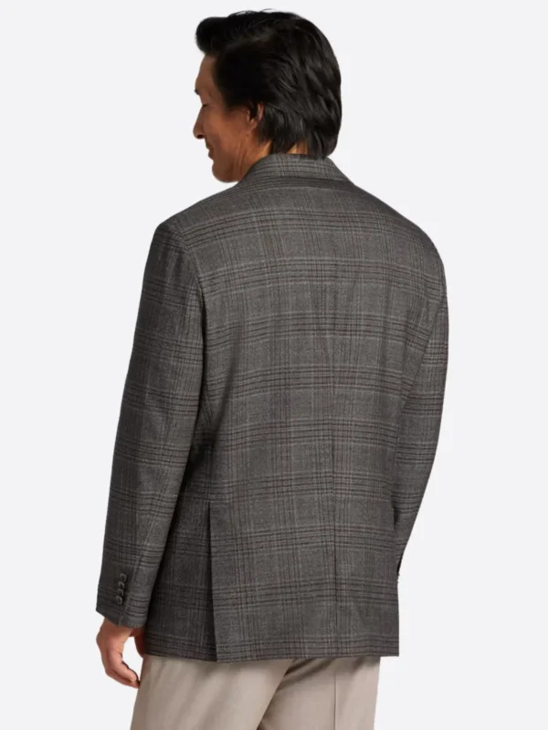 Shop The SuitsHeritage Men's Plaid Dark Grey Regular Fit Sport Coat