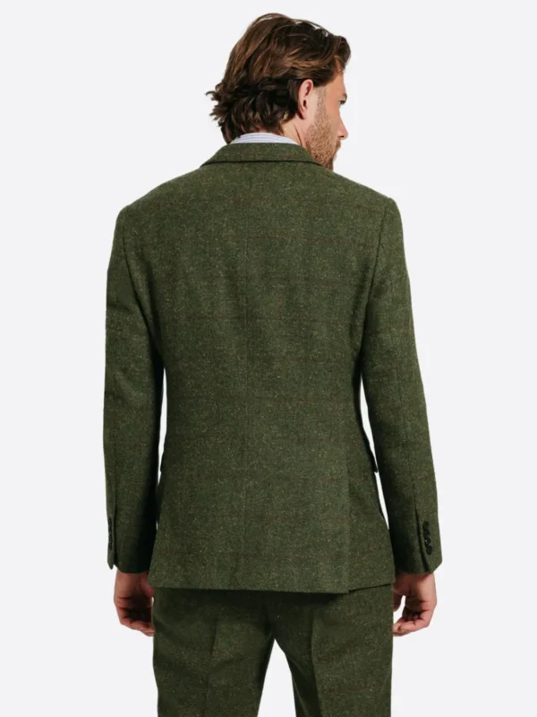 Shop The SuitsHeritage Men's Check Green Double Breasted Regular Fit 3 Piece Suit