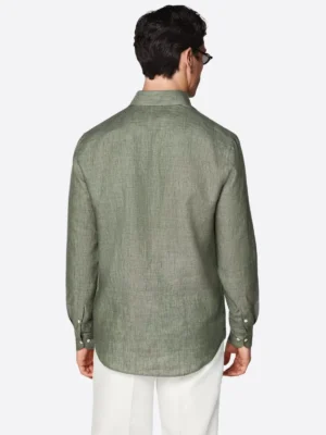 Shop The SuitsHeritage Men's Plaid Green Linen Shirt