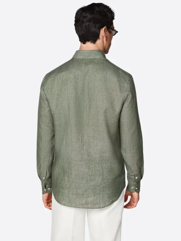 Shop The SuitsHeritage Men's Plaid Green Linen Shirt
