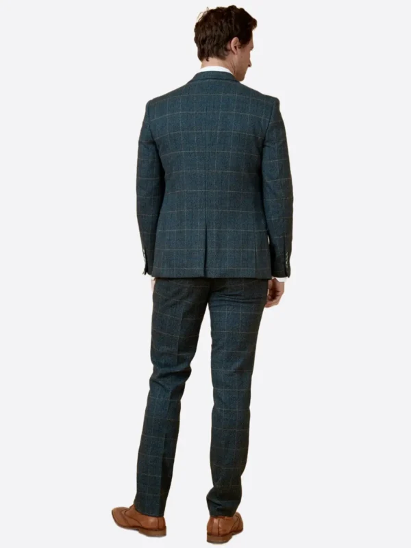 Shop The SuitsHeritage Men's Check Grey Regular Fit 3 Piece Suit