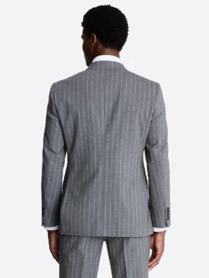 Shop The SuitsHeritage Men’s PinStripe Grey Double Breasted Regular Fit 2 Piece Suit