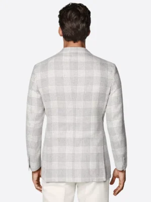 Shop The SuitsHeritage Men's Light Grey Check Tailored Fit Blazer
