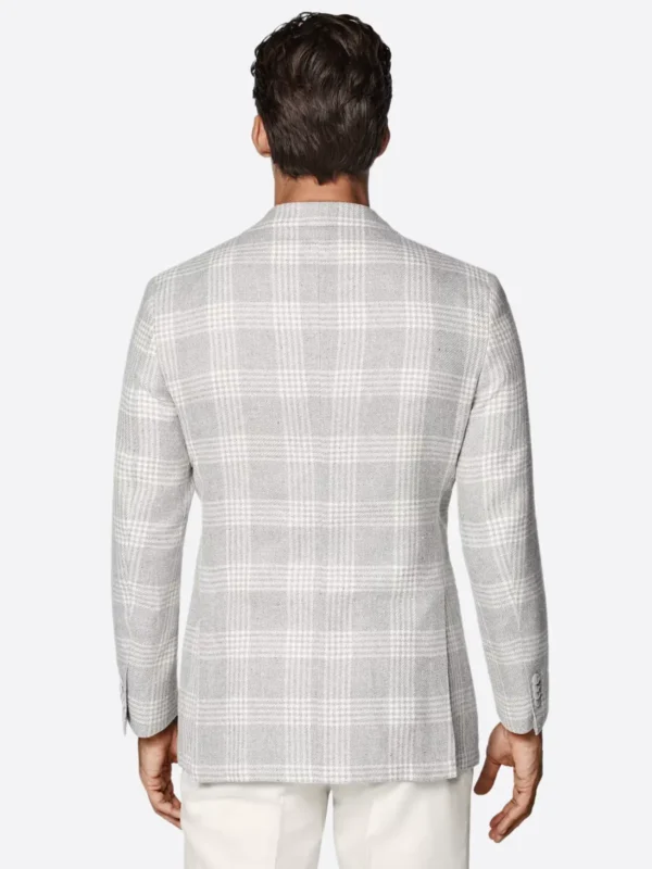 Shop The SuitsHeritage Men's Light Grey Check Tailored Fit Blazer