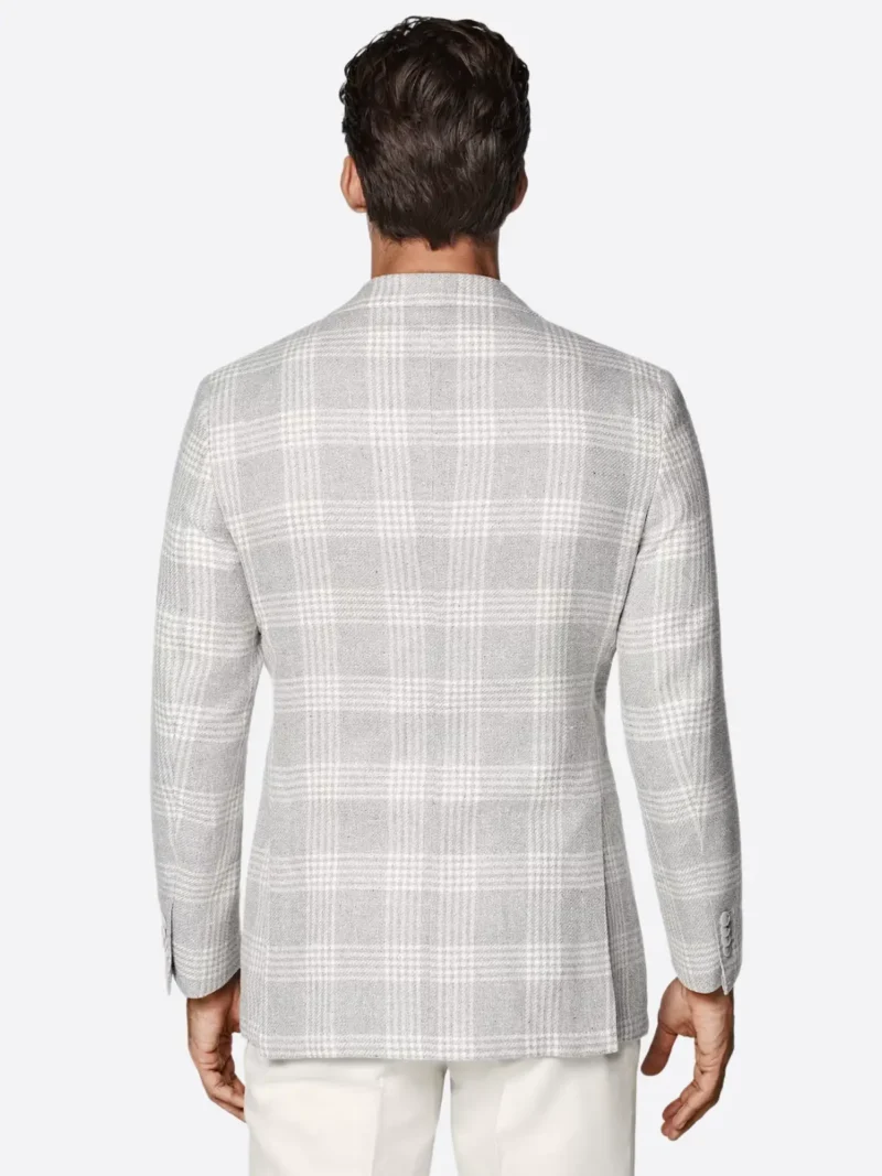 Shop The SuitsHeritage Men's Light Grey Check Tailored Fit Blazer