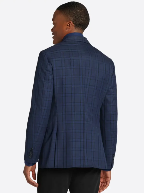 Shop The SuitsHeritage Men's Plaid Navy Slim Fit Sport Coat