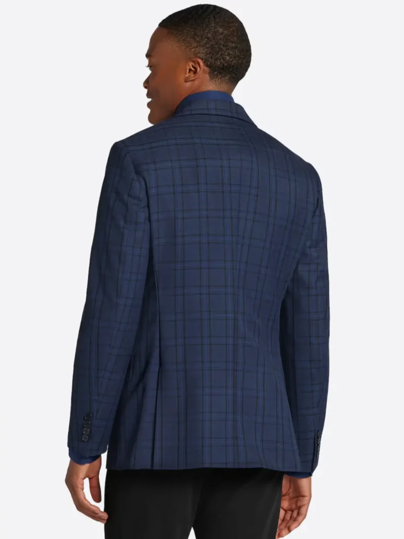 Shop The SuitsHeritage Men's Plaid Navy Slim Fit Sport Coat