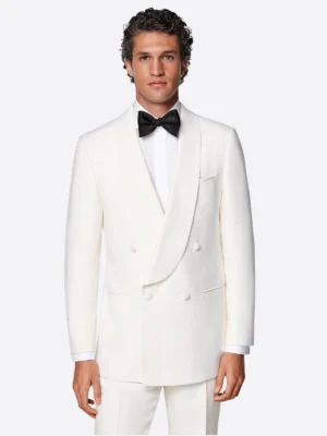 Shop The SuitsHeritage Men’s Off White Double Breasted Regular Fit 2 Piece Tuxedo