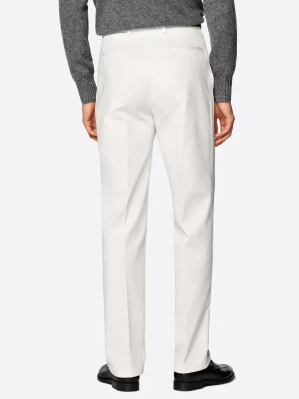 Shop The SuitsHeritage Men's Off White Straight Fit Chinos