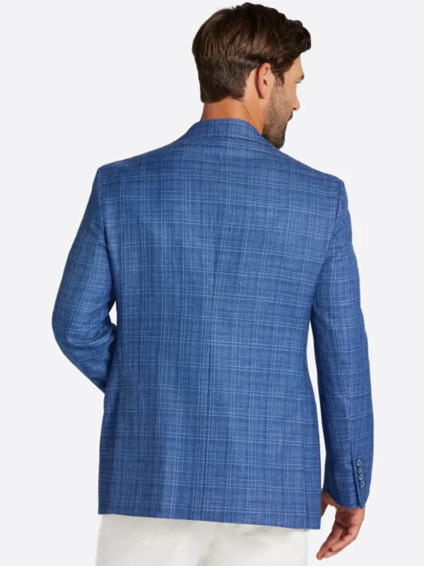 Shop The SuitsHeritage Men's Plaid Blue Slim Fit Sport Coat
