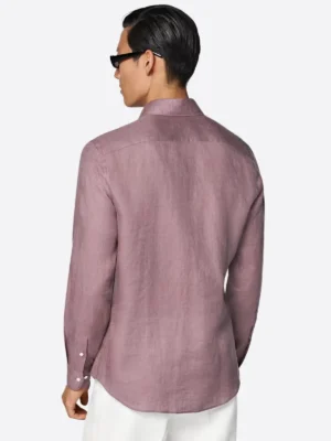 Shop The SuitsHeritage Men's Solid Purple Linen Shirt