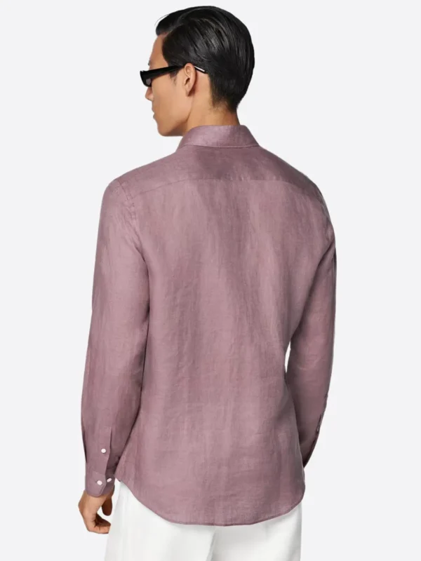 Shop The SuitsHeritage Men's Solid Purple Linen Shirt